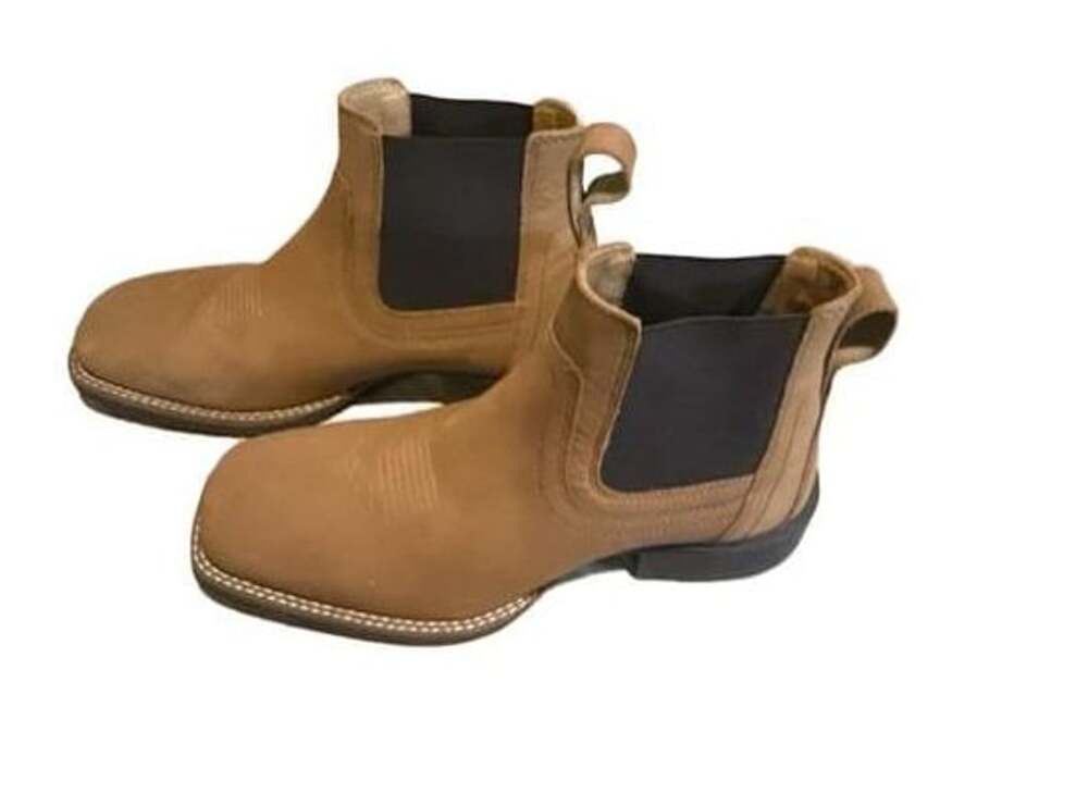 Cody James Ace Chelsea Boots Size 11.0 D Brown Leather Broad Square Toe
